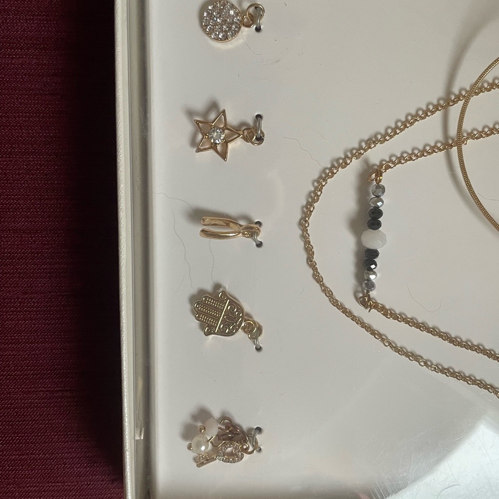 Necklaces and charms/ great stocking stuffers